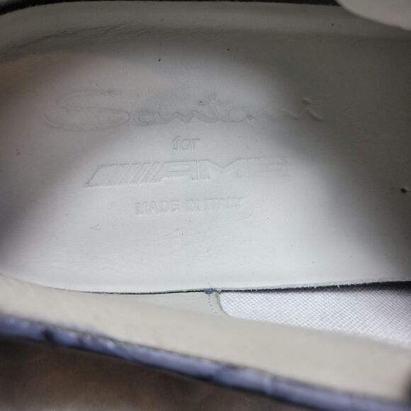 Santoni For Amg SLS  Mens Sneaker  Size 7.5 Blue Jeans Crocodile Leather Rare - Picture 10 of 15